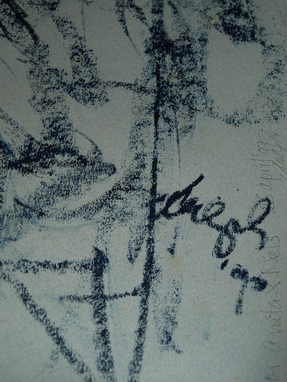 Ralph Prins : Tekening , Rabbijn – gesigneerd – 1990 kopen? Bied vanaf 1!
