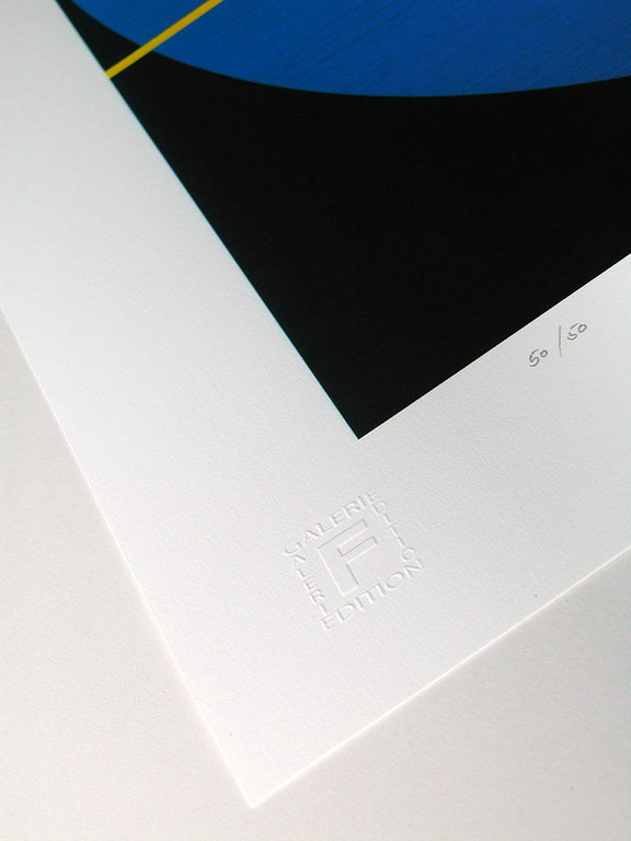 Friedrich Geiler - Friedrich Geiler, ‘Geometrische Komposition blau’, giclée, handgesigneerd, 2013 kopen? Bied vanaf 69!