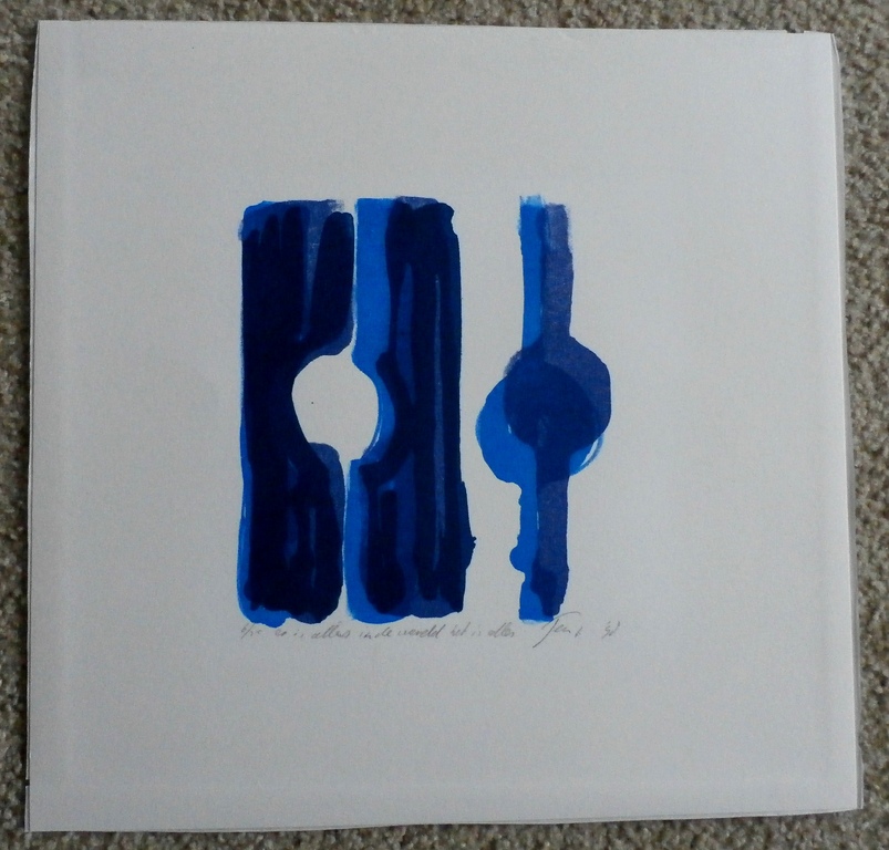 Onbekende kunstenaar - zeefdruk:Er is alles in de wereld het is alles (Lucebert) kopen? Bied vanaf 1!