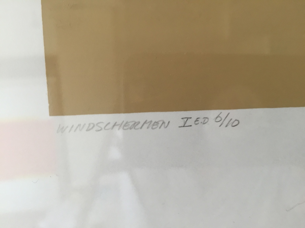 Rob Leenders  zeefdruk E.D.  Windscherm kopen? Bied vanaf 75!
