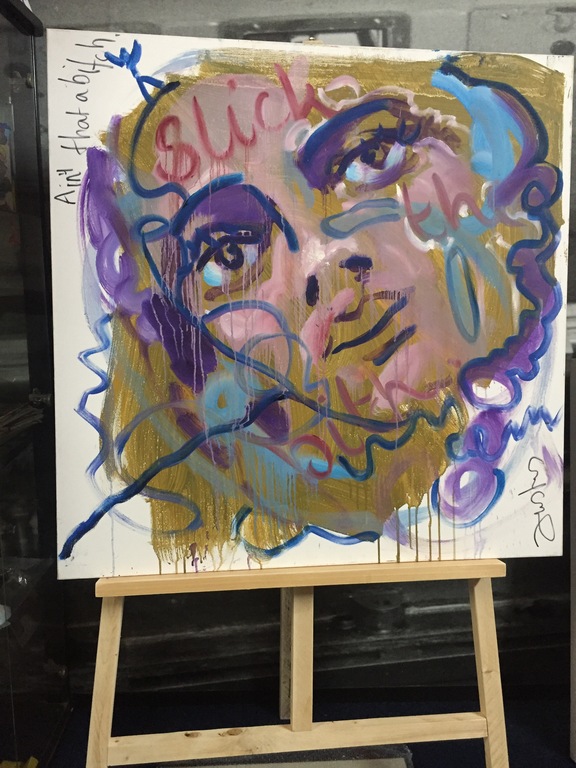 Aint that a bitch ( SLICK) Justus Donker 100x100 verkocht voor € 100!