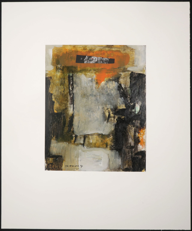 Kees te Kolste: Acryl en collage op papier, Zonder titel II kopen? Bied vanaf 35!