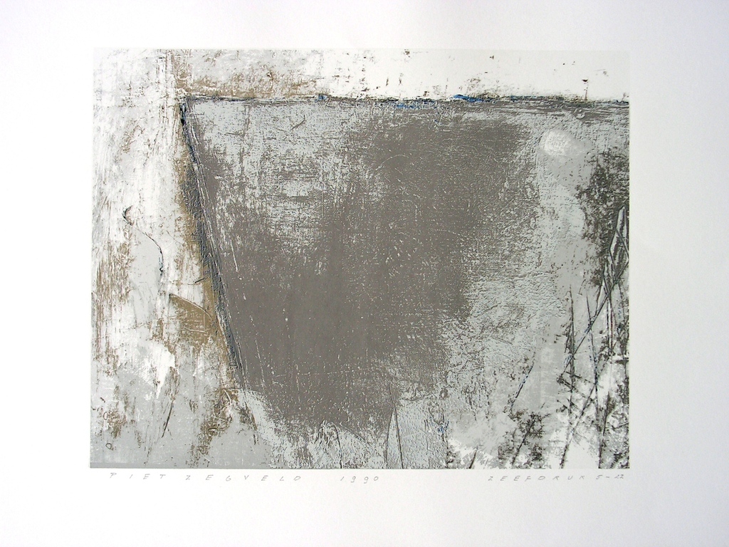 Piet Zegveld,  zeefdruk,  ZT, 1990. kopen? Bied vanaf 50!