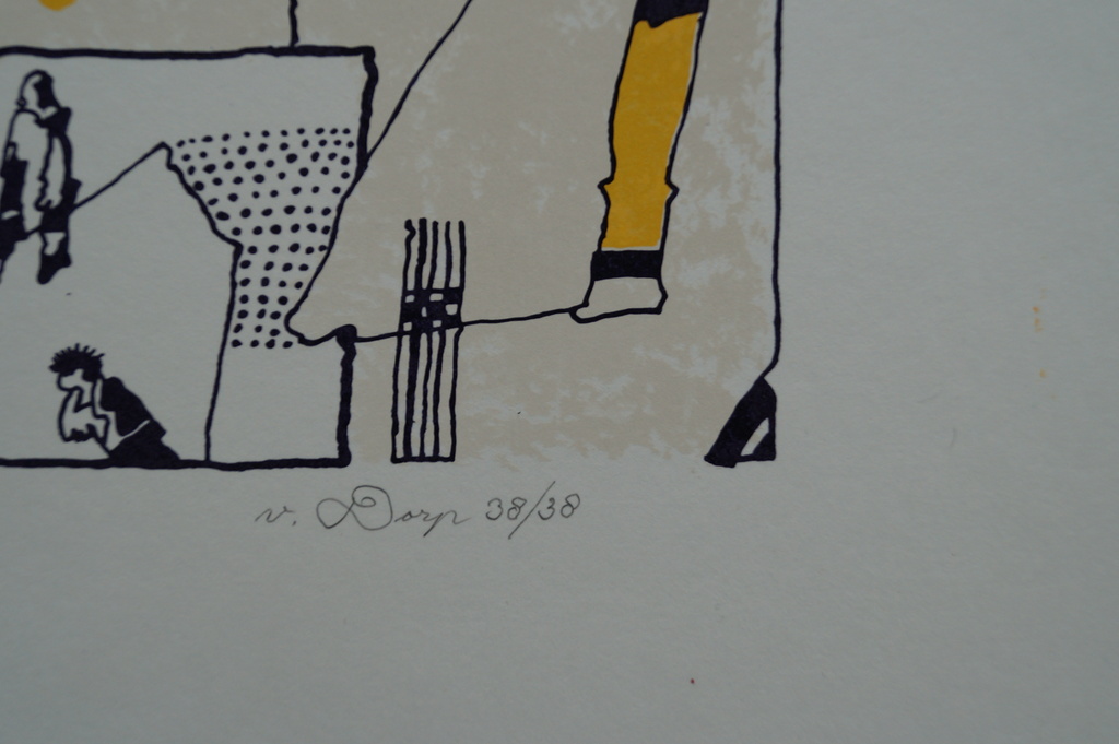 Huibert van Dorp - gesigneerde zeefdruk - zonder titel - 38 ex. kopen? Bied vanaf 1!