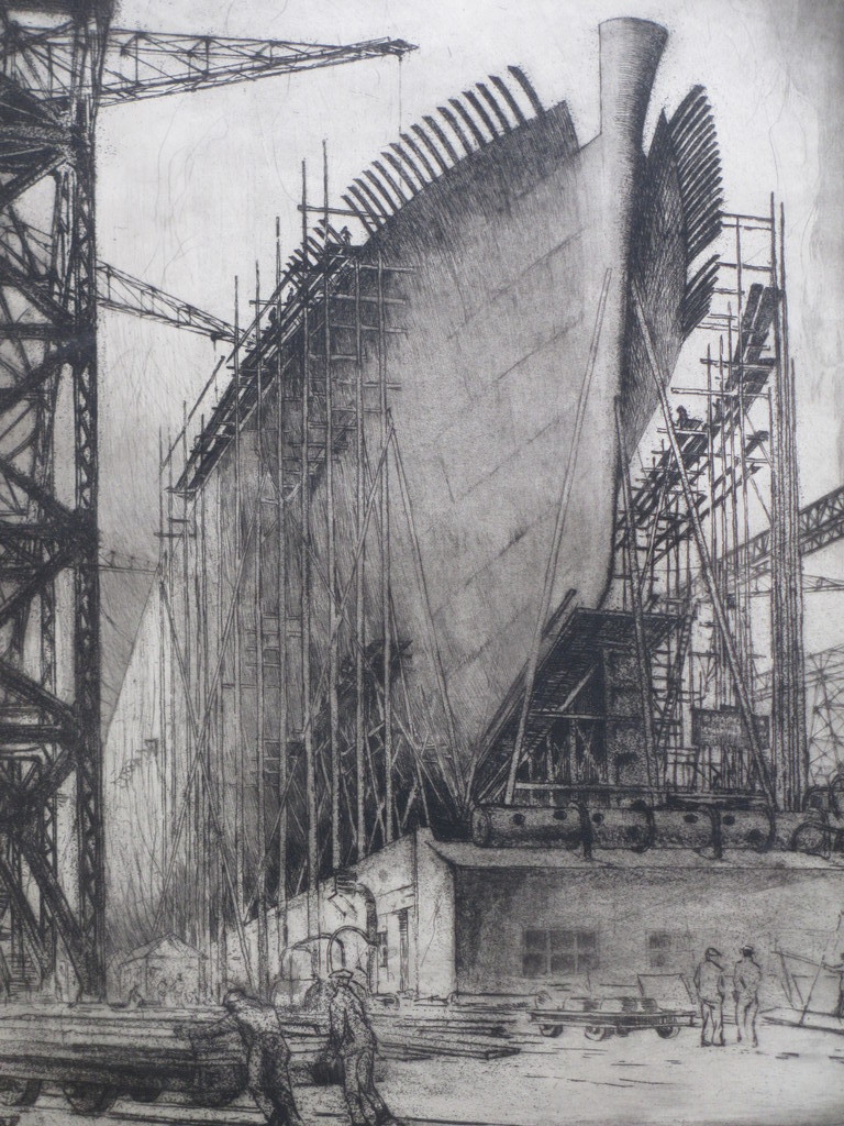 Gerrit van Duffelen, Scheepsbouw in het dok, Ets kopen? Bied vanaf 30!
