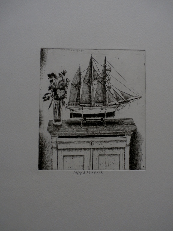 Herman Berserik, 4 handgesigneerde en genummerde etsen op 1 vel kopen? Bied vanaf 300!