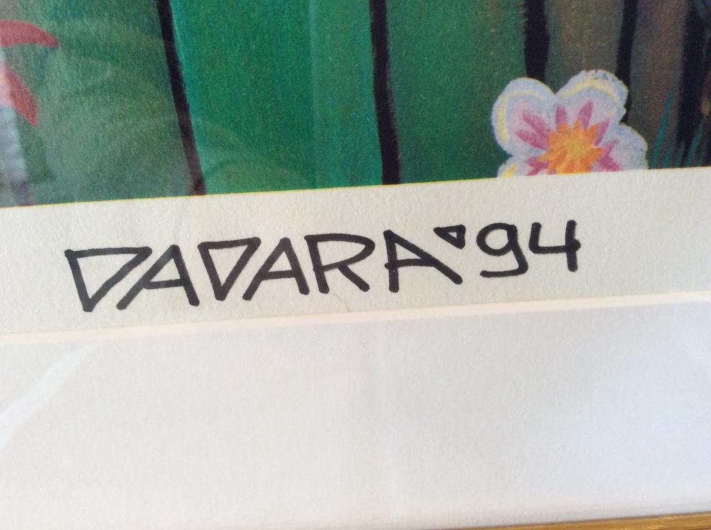 Dadara - Piercing - gesigneerde zeefdruk - ingelijst - 1994 kopen? Bied vanaf 125!
