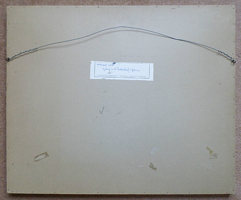 H.E. Roodenburg - St. Pietershof te Hoorn, aquarel (ingelijst) kopen? Bied vanaf 125!