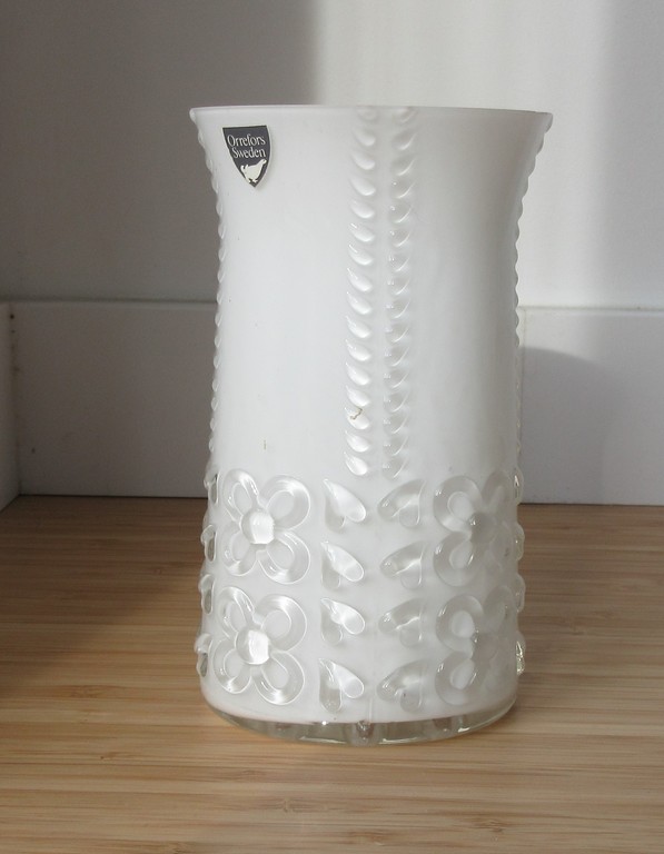 Orrefors - Witte Flora vaas ontwerp Olle Alberius kopen? Bied vanaf 10!