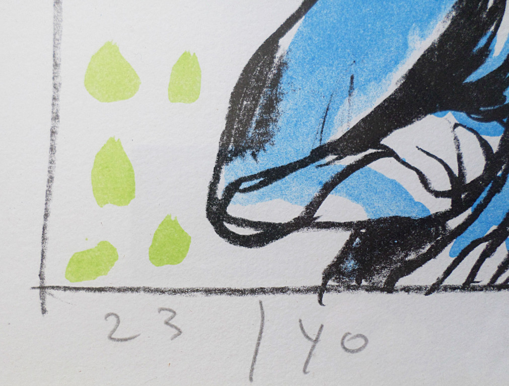 Lucebert - Blauwe figuren, litho (ingelijst) kopen? Bied vanaf 225!