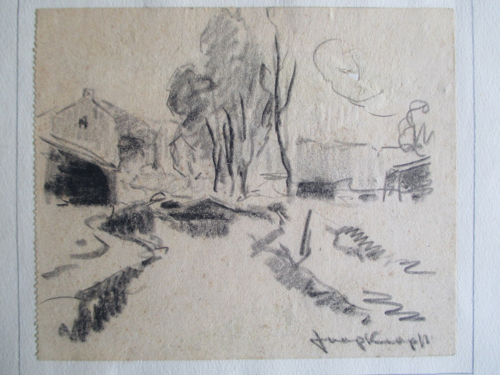 Joop Kropff, houtskool schetstekening kopen? Bied vanaf 1!