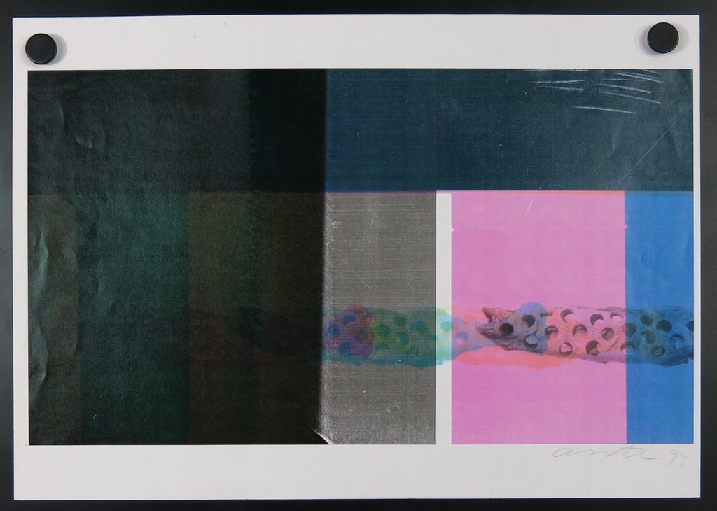 Onbekend gesigneerd: Zeefdruk, Zonder titel  kopen? Bied vanaf 1!