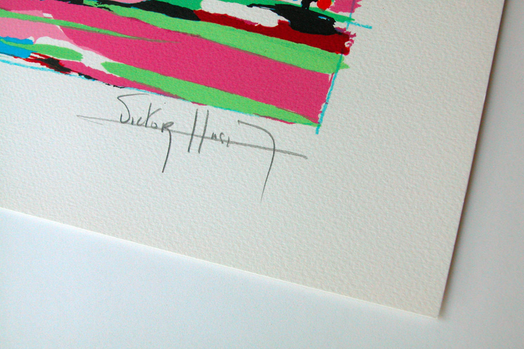 Victor Hasch, ‘Golf de mougins’, originele kleurenlitho, handgesigneerd kopen? Bied vanaf 30!