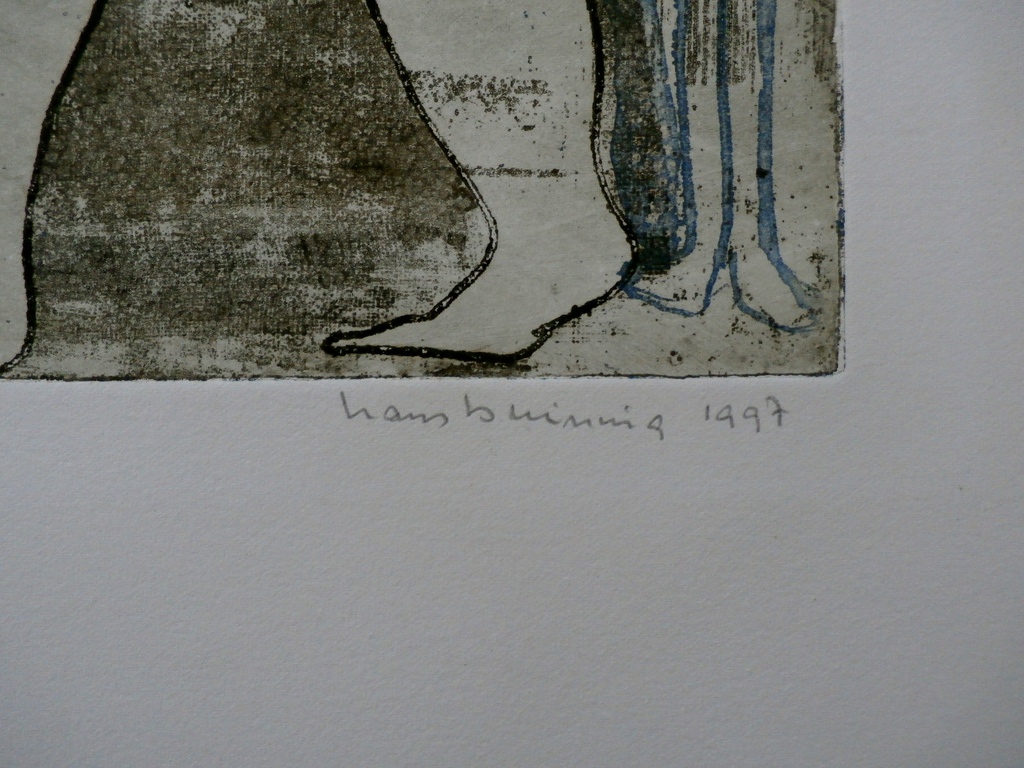 Hans Buining - ets: onvergetelijke ontmoeting - 1997 - oplage 20 stuks kopen? Bied vanaf 55!