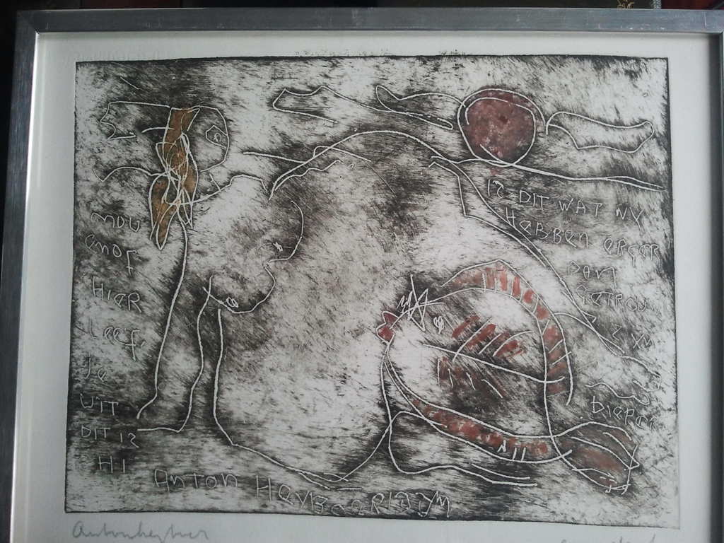 HEYBOER - ETS UIT 1997 - VROUW MET ZALM - IN KLEUR MET TEKST verkocht voor € 350!