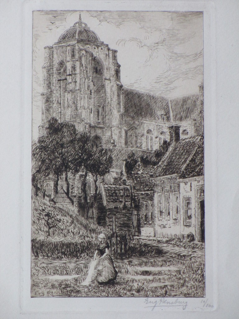 Eugene Rensburg, Kerktoren in Veere, Ets kopen? Bied vanaf 1!