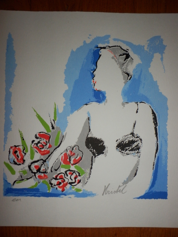 SYLVIA KRISTEL Zeefdruk  MES ROSES  Handgesigneerd kopen? Bied vanaf 25!