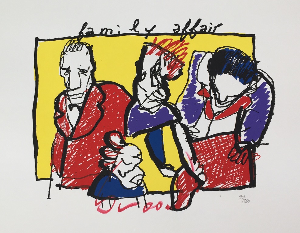 Herman Brood - Originele Kleurenzeefdruk: Family Affair verkocht voor € 95!