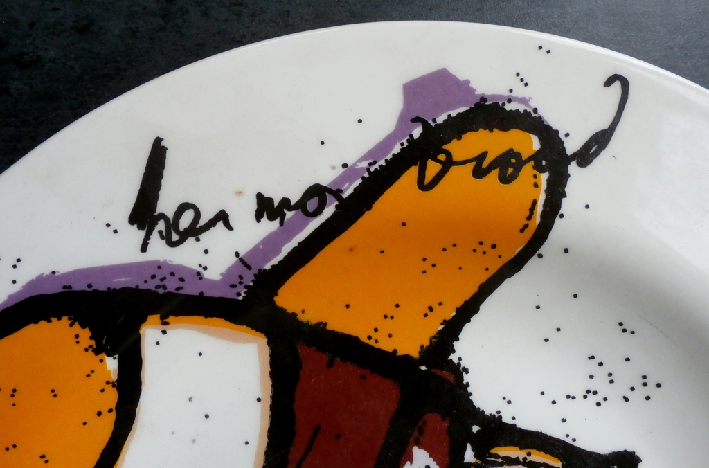 Herman Brood - Keramiek bord: Vliegtuig kopen? Bied vanaf 50!