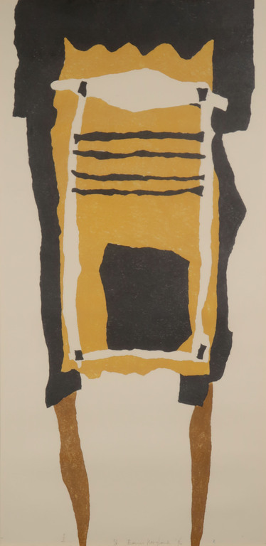 Francis Hoogland: Houtsnede, Z.T. - Ingelijst kopen? Bied vanaf 35!