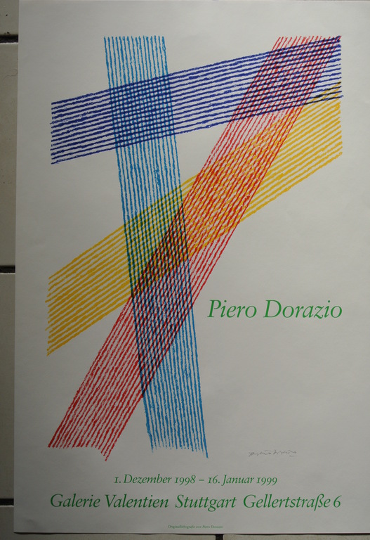 PIERO DORAZIO -Trigon- Handgesigneerd affiche. 1998. Beperkte oplage. kopen? Bied vanaf 87!