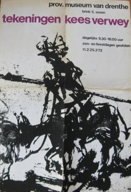 KEES VERWEY tekening "De Verdoemden" 1970 + poster tentoonstelling kopen? Bied vanaf 150!