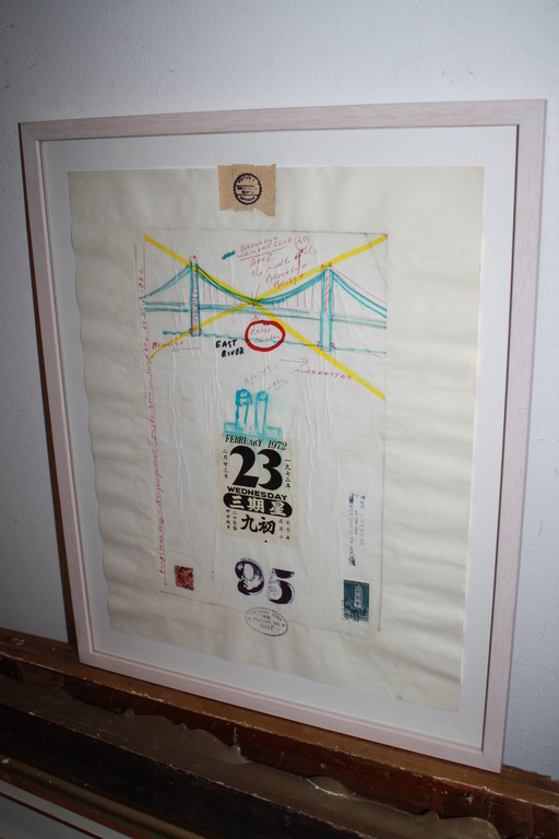 Victor IV - LOGBOEK BLAD COLLAGE 1972 BROOKLYN BRIDGE kopen? Bied vanaf 242!