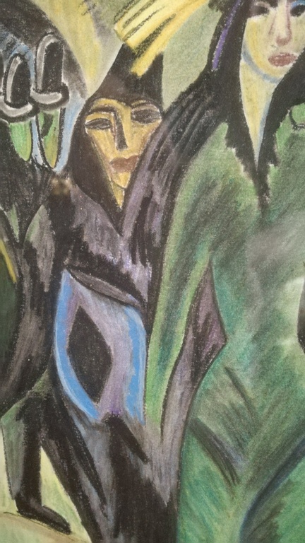 Onbekend kunstenaar naar Kirchner,Pure Art Déco - aquarel,Les dames du quartier kopen? Bied vanaf 30!