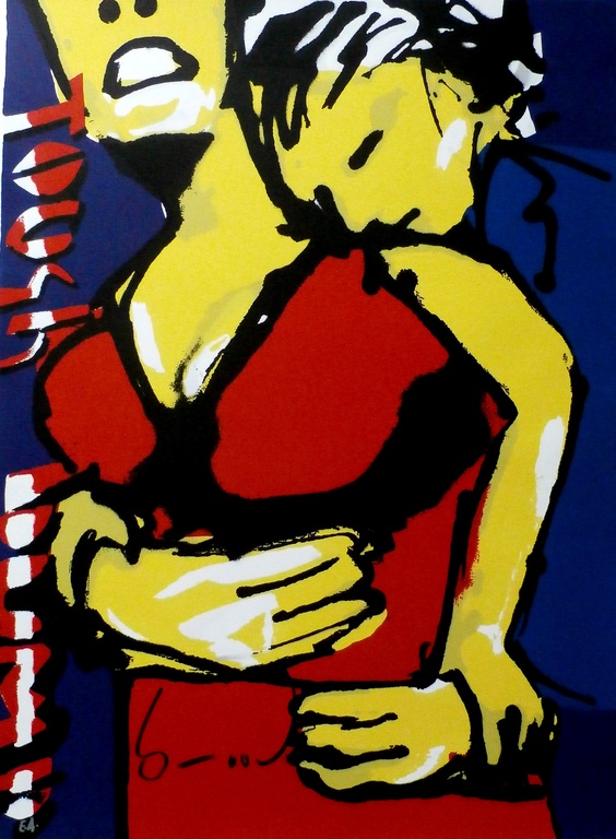 Herman Brood - grote zeefdruk: Tough Bump verkocht voor € 459!