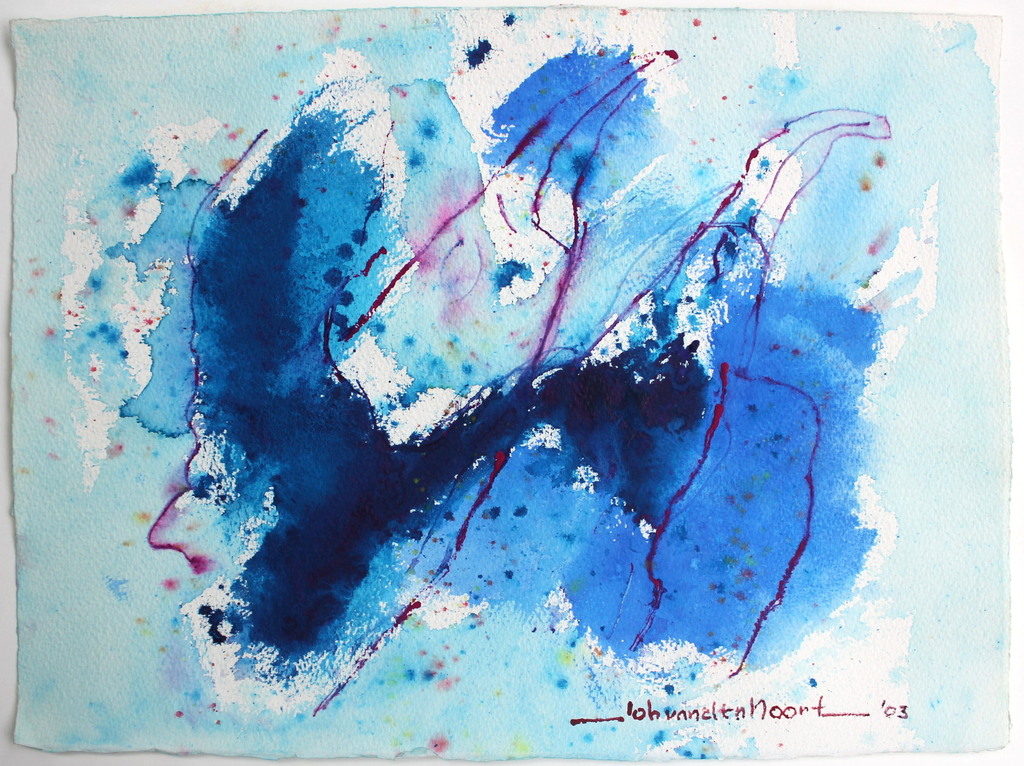 JOHANN VAN DEN NOORT, “Swimming birds” 2003, gouache kopen? Bied vanaf 20!