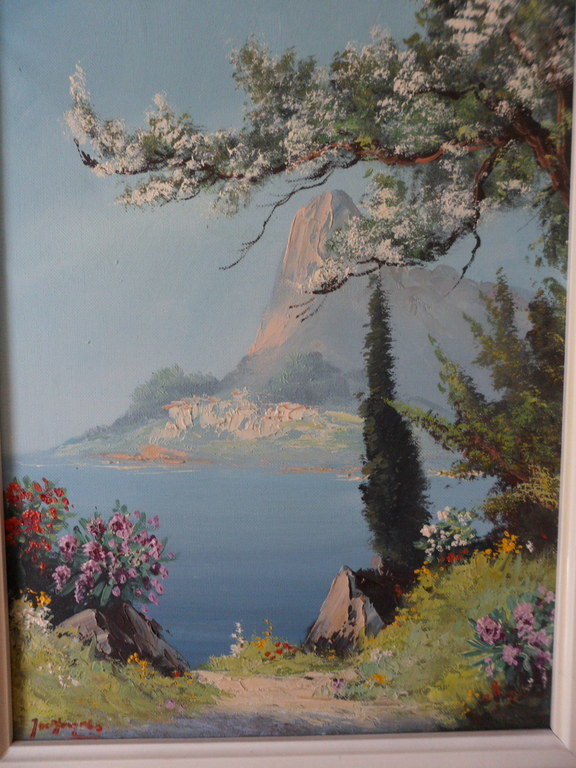 Niet of onleesbaar gesigneerd - Kunstenaar Onbekend: Olie op doek, Landschap. kopen? Bied vanaf 10!