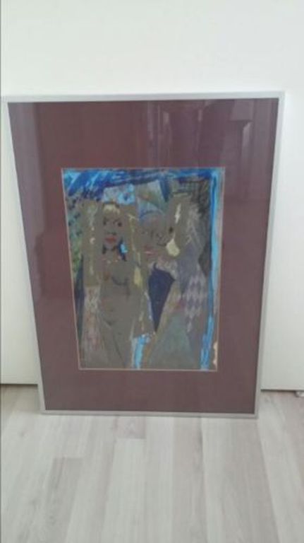 Sief van Pol: collage-schilderij, Vrouwelijk naakt kopen? Bied vanaf 200!