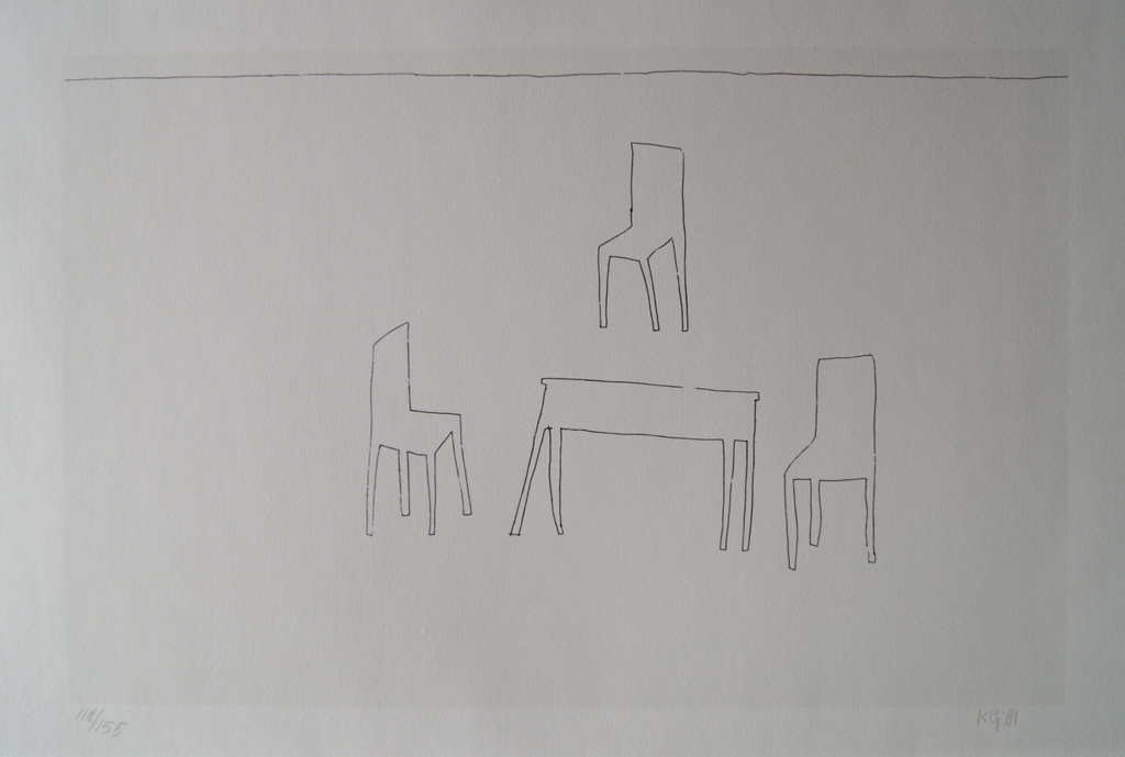 Klaas Gubbels gesigneerde zeefdruk uit 1981. verkocht voor € 50!