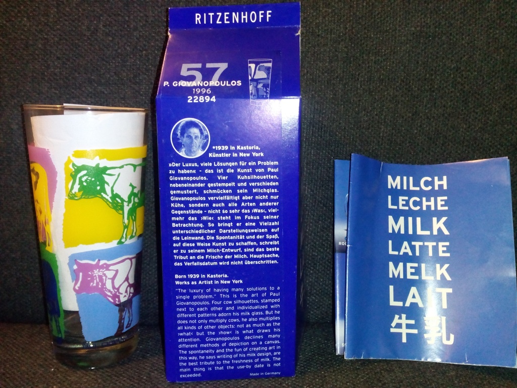 Ritzenhoff melkglazen diverse kunstenaars o.a. Mendini, 21 stuks kopen? Bied vanaf 220!