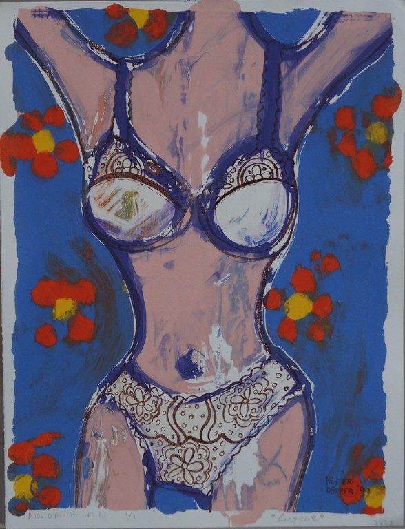 Hester van Dapperen - gesigneerde monoprint - Lingerie - 1997 kopen? Bied vanaf 1!