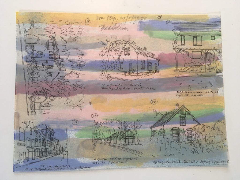 Fred Schoen - Pentekening & Gouache - Zonder Titel Voor Flip kopen? Bied vanaf 1!