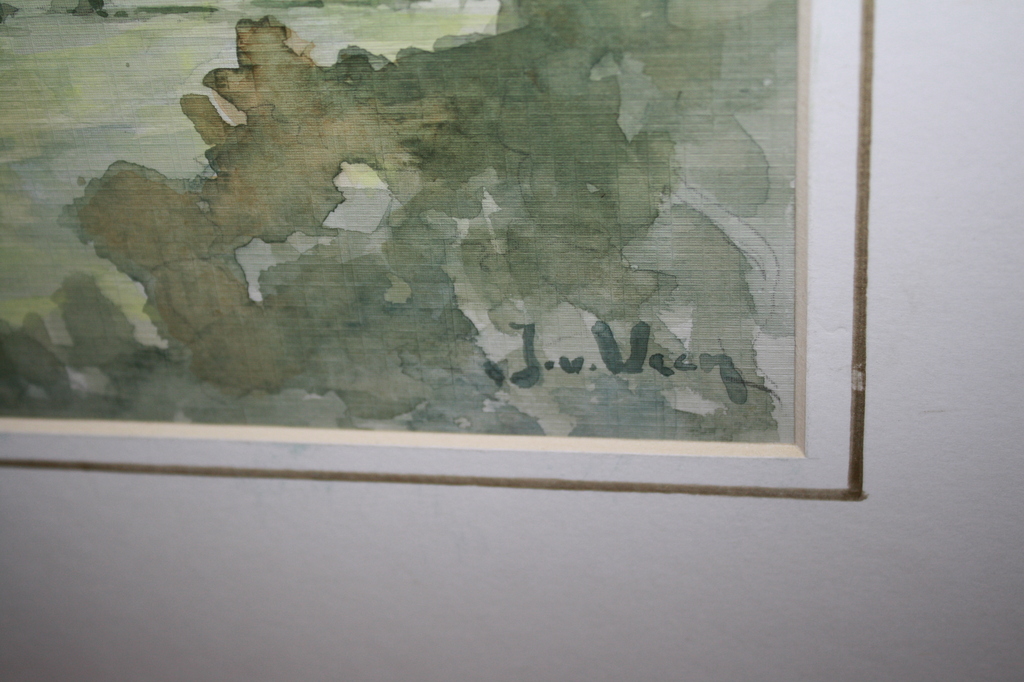 2x aquarellen LANDSCHAPPEN JAAP v VEEN kopen? Bied vanaf 1!