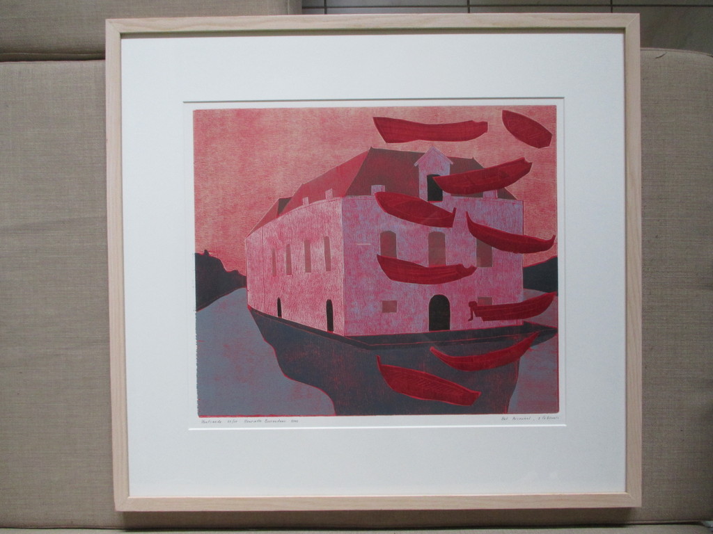 Henriëtte Boerendans, ingelijste houtsnede "Het Arsenaal" Barth-lijst kopen? Bied vanaf 50!