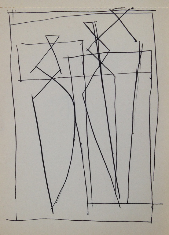 Siep van den Berg, Originele Oost-Indische inkt tekening uit 1956, "Figures" kopen? Bied vanaf 1!