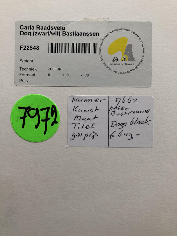 Peter Bastiaanssen - Lot van 2 zeefdrukken black dog kopen? Bied vanaf 79!