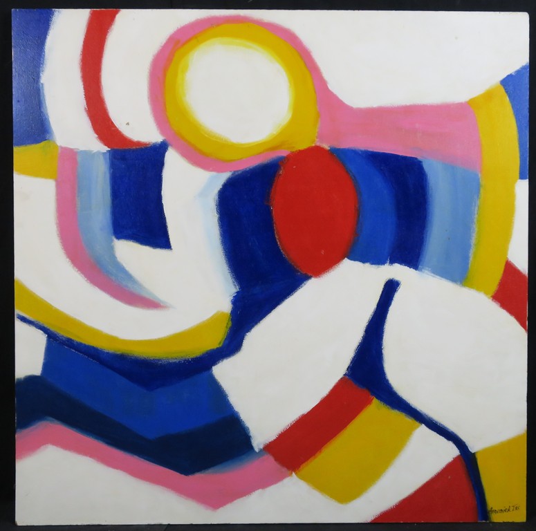 Annemiek Tjepkema: Acryl op board, Abstracte compositie III kopen? Bied vanaf 1!