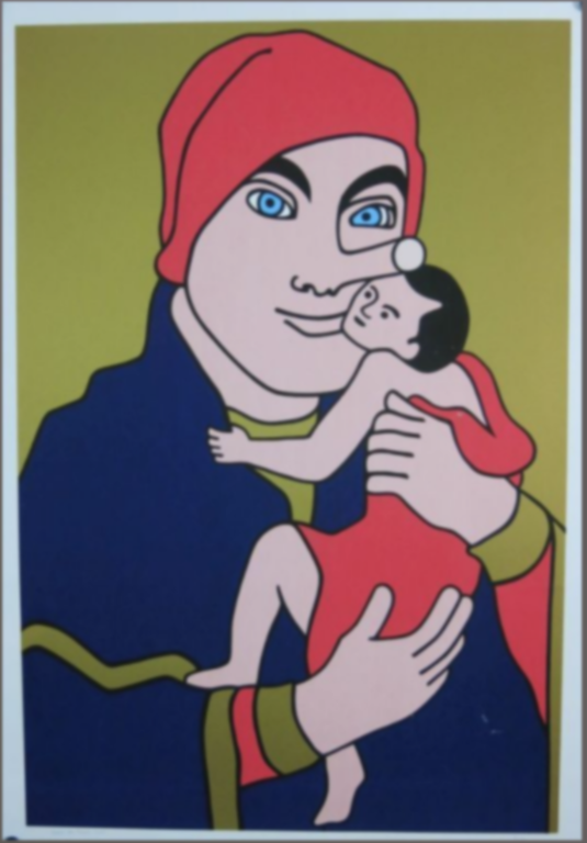 Wouter van Riessen: Zeefdruk, Pinocchio Madonna kopen? Bied vanaf 35!