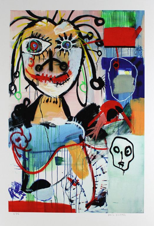 PAUL KOSTABI - Kleuren Giclee op Handgeschept KATOEN Papier - JOACHIM '' 2012 - Kleine OPLAGE 21 / 75 - verkocht voor € 99!