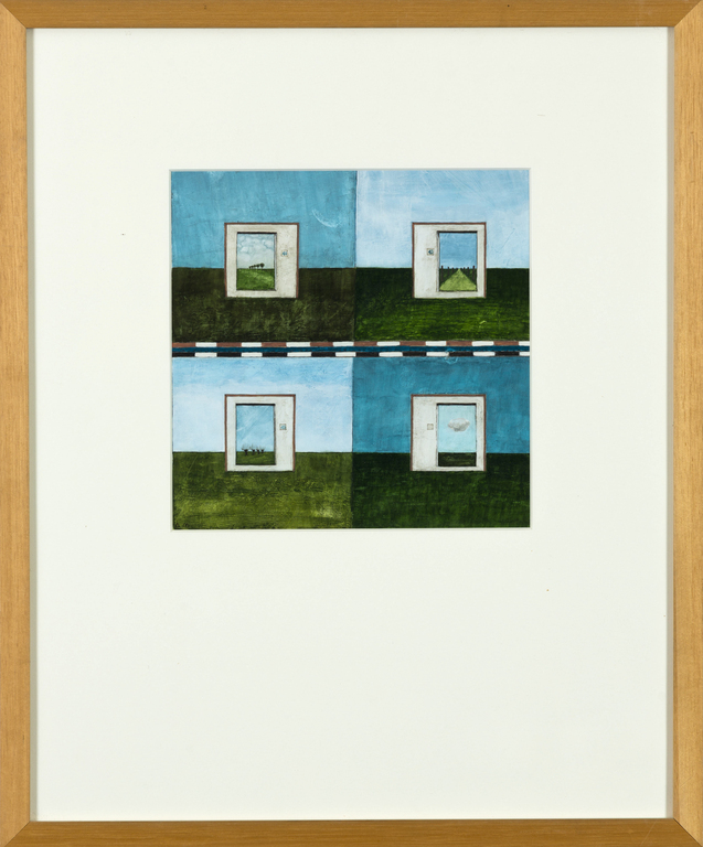 Onbekend gesigneerd: Acryl op papier, Z.T. - Ingelijst kopen? Bied vanaf 1!