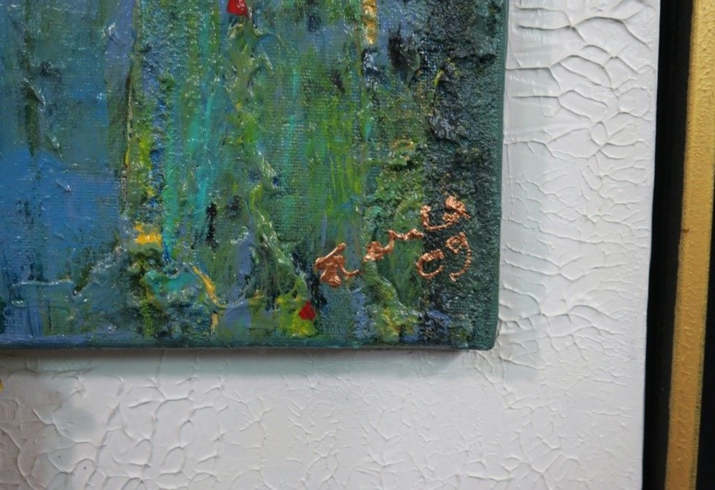 Franca Muller Jabusch: Gemengde techniek op doek, Golden flashlight - Ingelijst kopen? Bied vanaf 100!