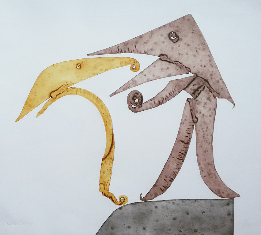 Reinhoud d’Haese - Pique-nique a Dover, metaaldruk (mooi ingelijst, groot) verkocht voor € 280!