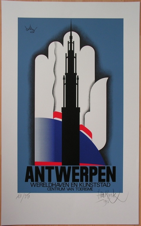 Lucien de Roeck - zeefdruk - Antwerpen, wereldhaven en kunststad kopen? Bied vanaf 75!