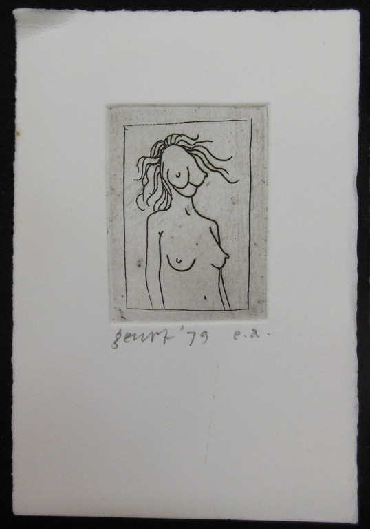 Geurt van Dijk: 3x Ets, Naakte vrouw kopen? Bied vanaf 20!