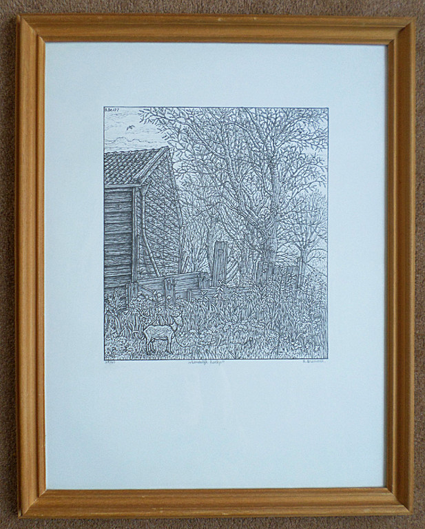 Rudolf Bremmer - Landelijk hoekje, litho (ingelijst) kopen? Bied vanaf 1!