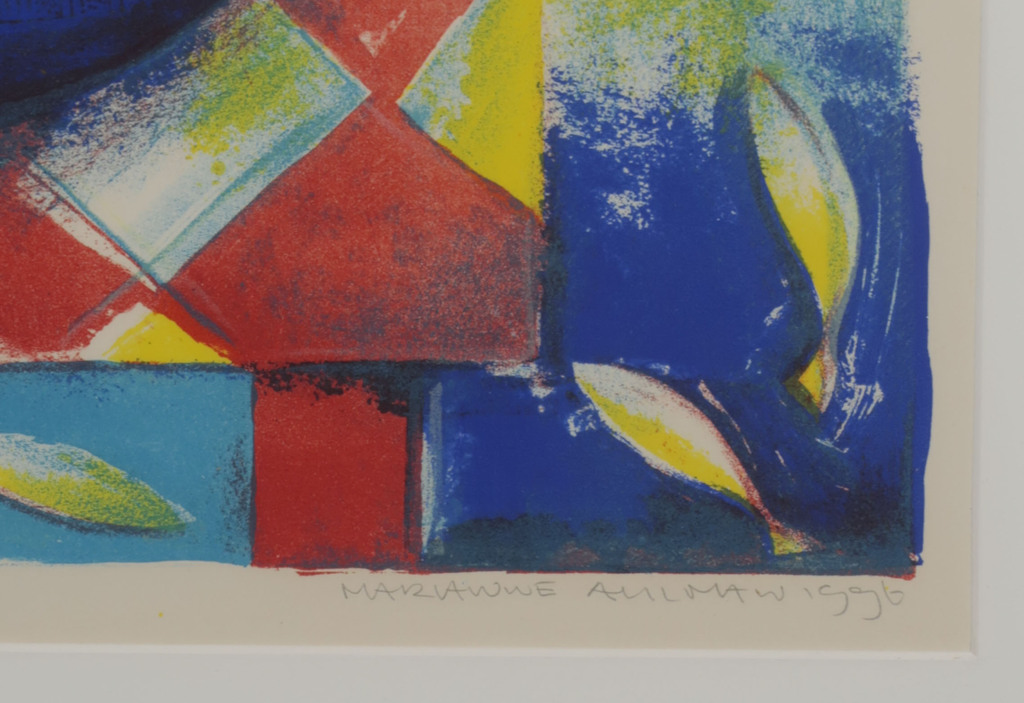 Marianne Aulman: Litho, De val van Icarus II - Ingelijst kopen? Bied vanaf 1!